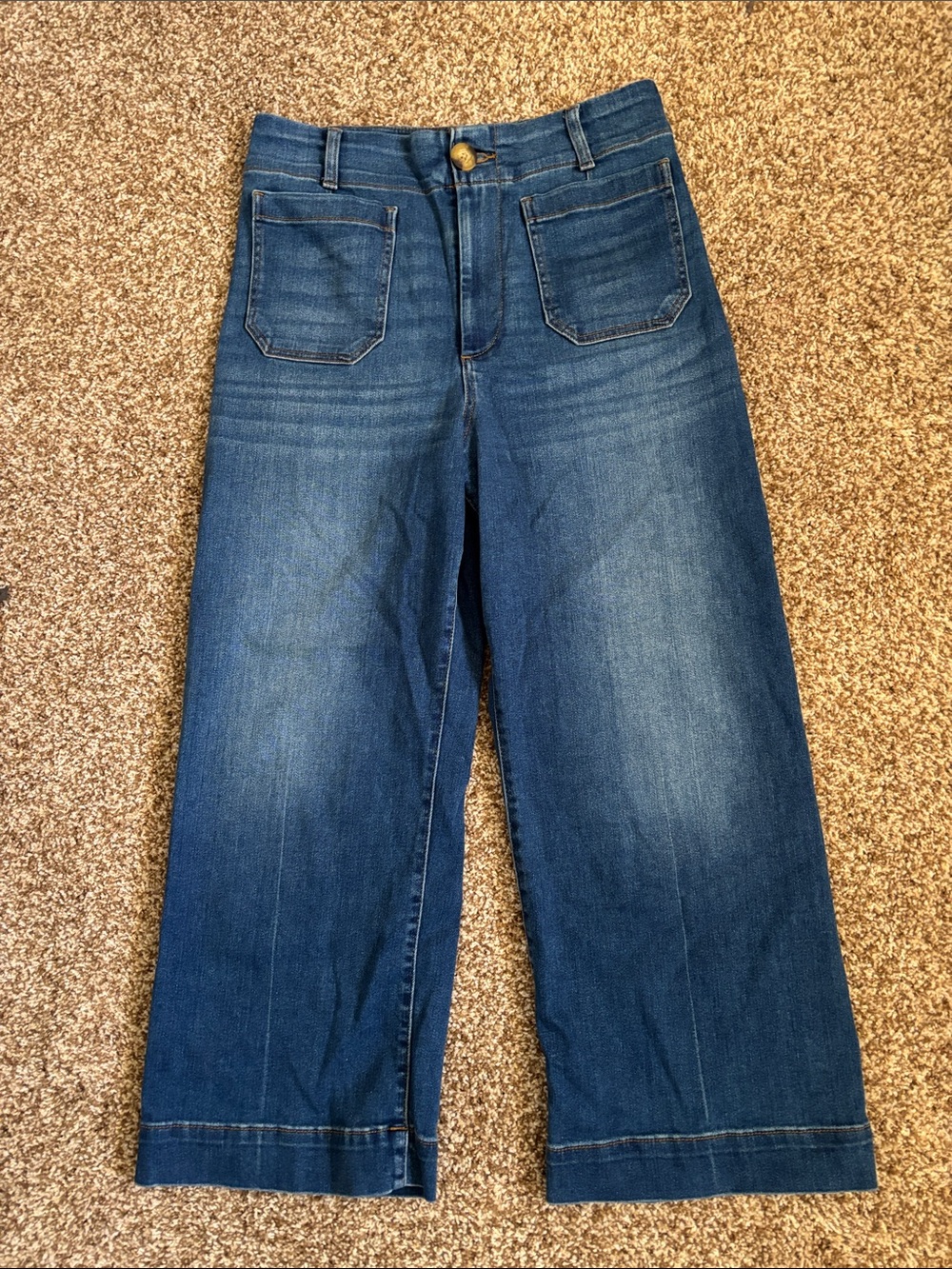 Maeve || Anthropologie || Wide Leg Colette Cropped Jeans Size 31